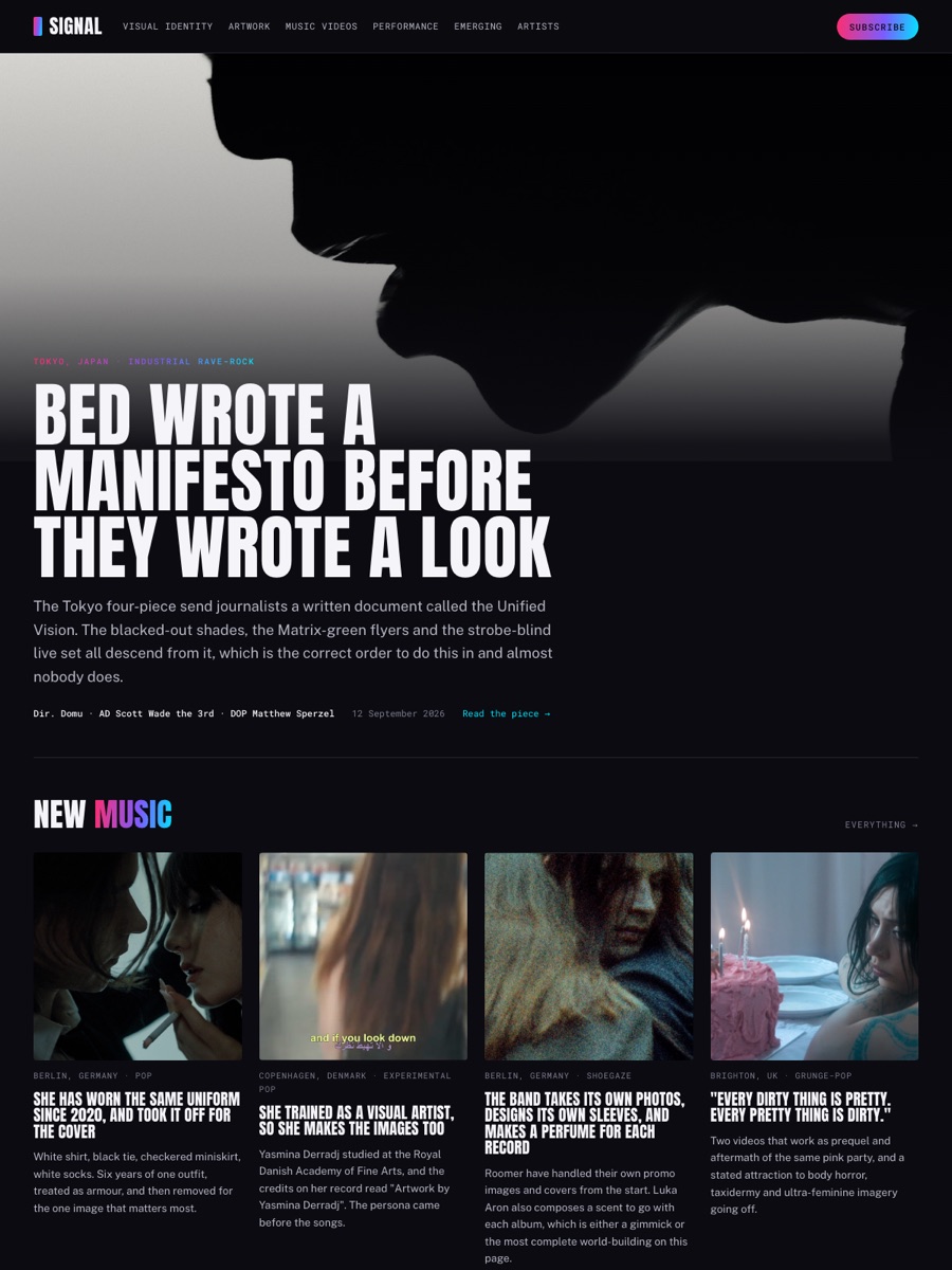 SIGNAL front page
